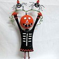 pumpkin man with spiders